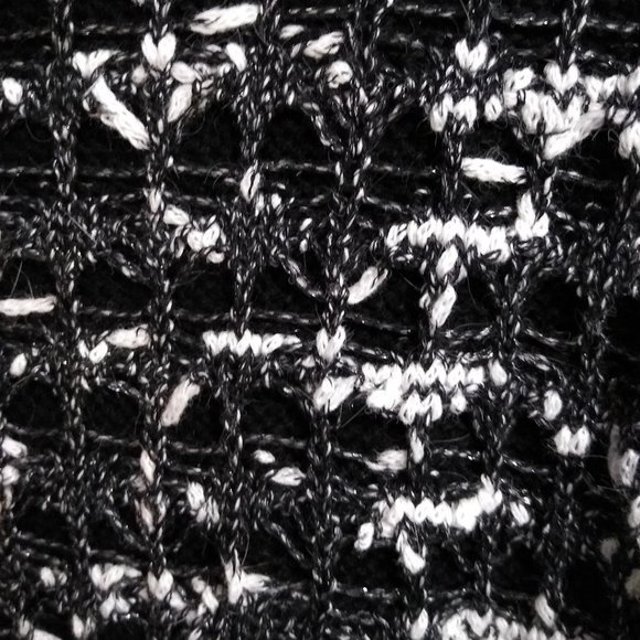 FoxieDox black and white duster cardigan sweater NWT Size Large - Picture 8 of 9